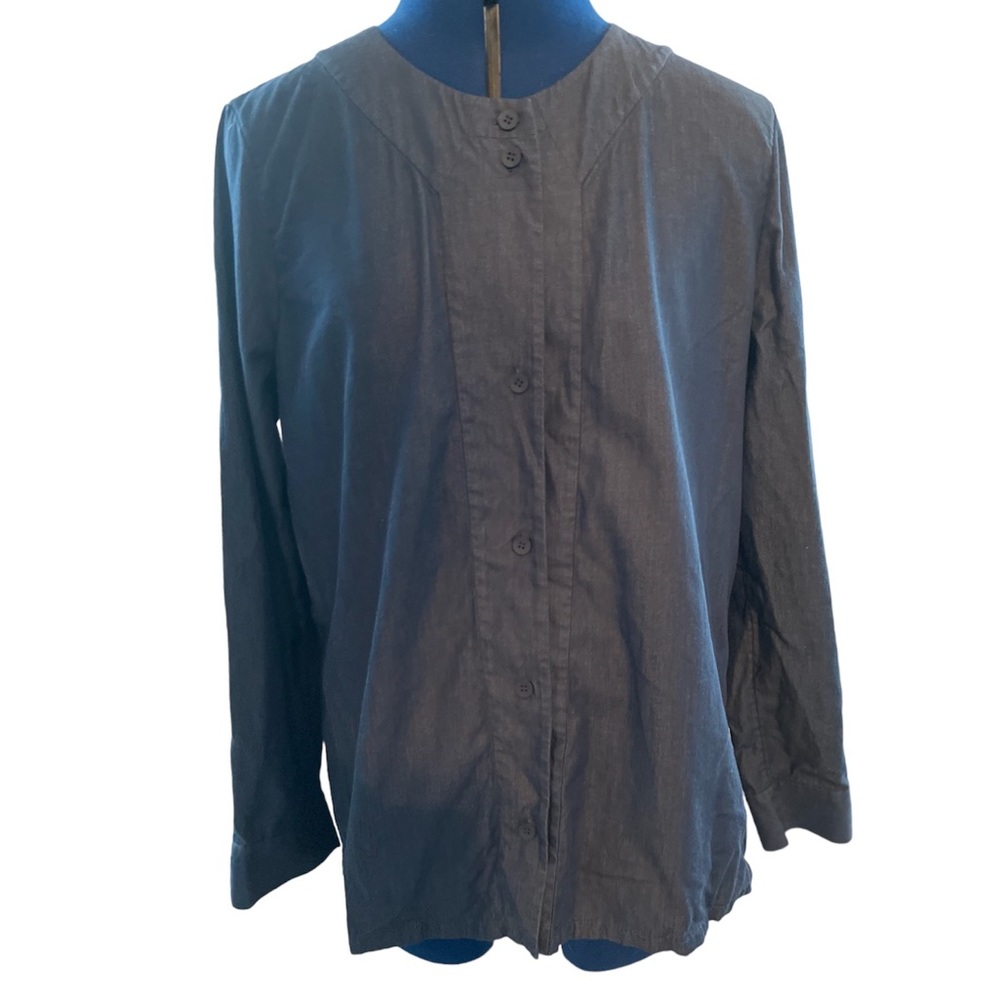 Kate Spade Saturday top, chambray with buttons, Large